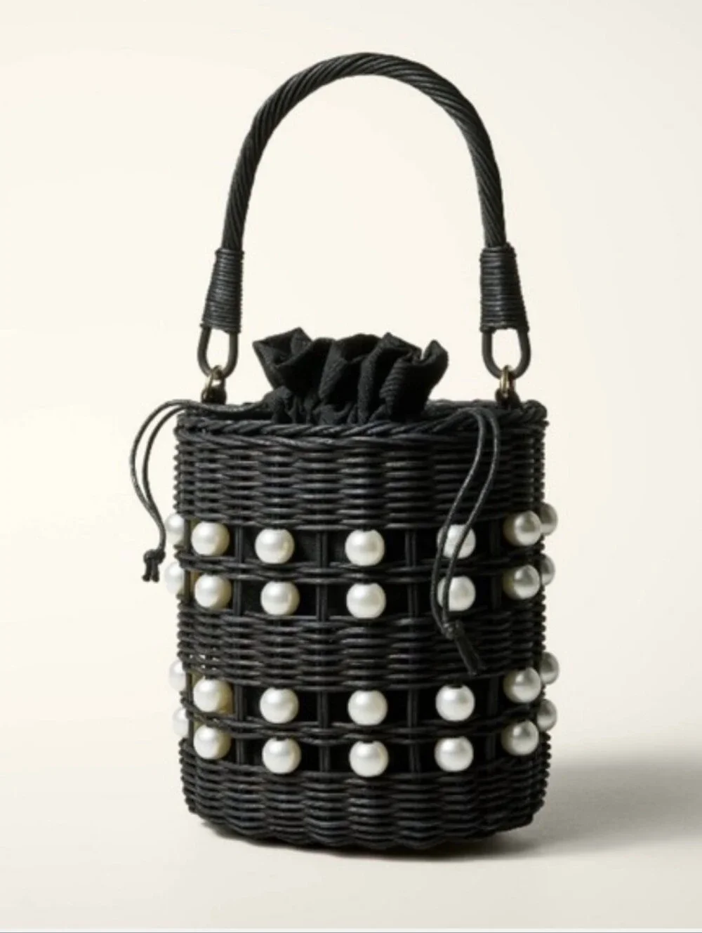 NWT! Kate Spade x Target, Black Wicker Bucket Bag